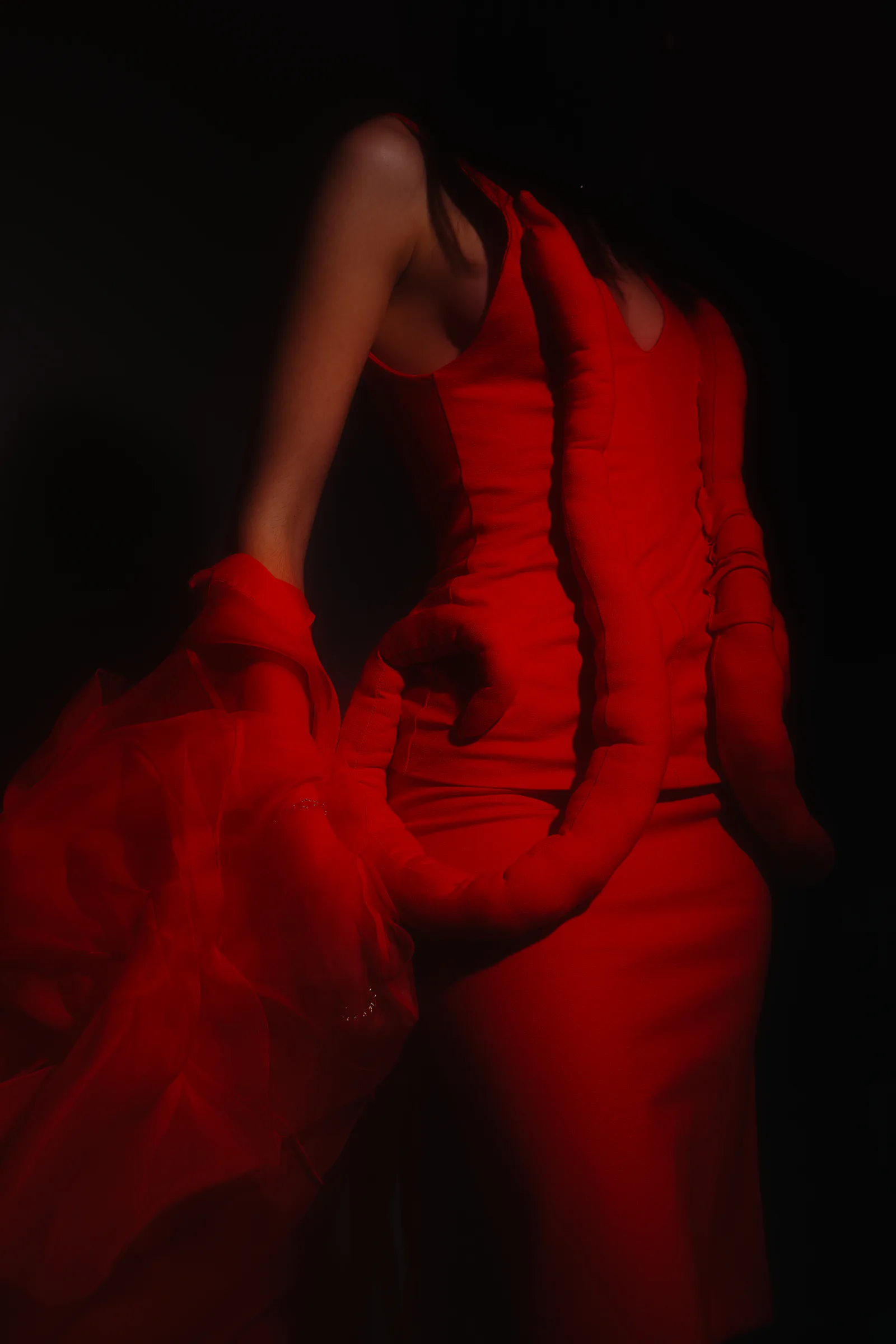 Red Jersey Skirt